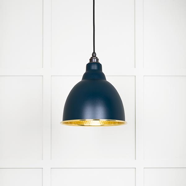 Hammered Brass Brindley Pendant in Dusk | 49517DU