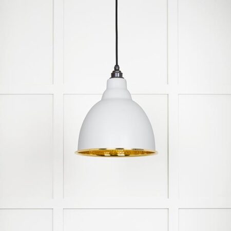 Hammered Brass Brindley Pendant in Flock | 49517F - Image 2