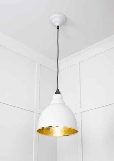 Hammered Brass Brindley Pendant in Flock | 49517F - Image 3