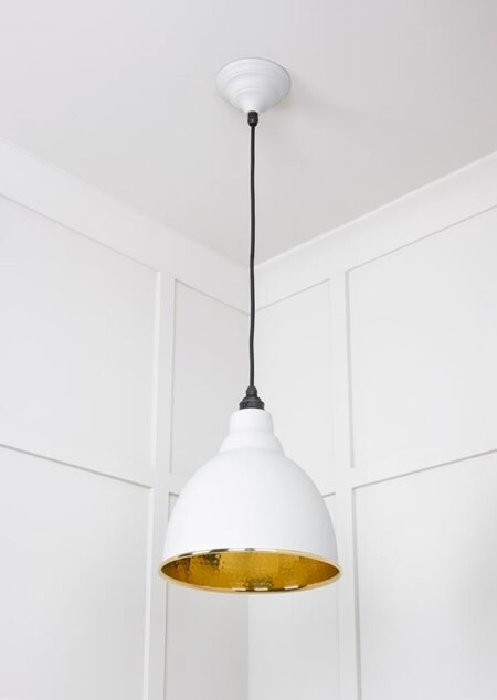 Hammered Brass Brindley Pendant in Flock | 49517F - Image 4