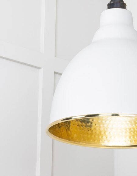 Hammered Brass Brindley Pendant in Flock | 49517F - Image 5