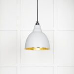 Hammered Brass Brindley Pendant in Flock | 49517F