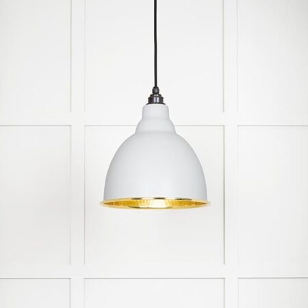 Hammered Brass Brindley Pendant in Flock | 49517F