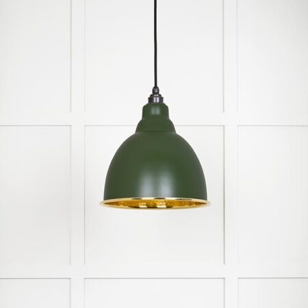 Hammered Brass Brindley Pendant in Heath | 49517H - Image 2