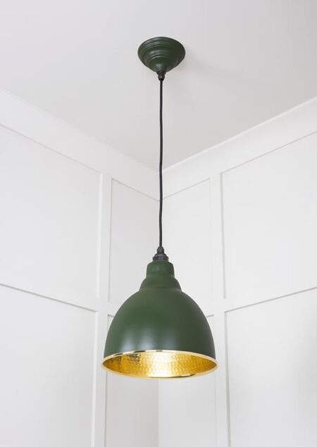 Hammered Brass Brindley Pendant in Heath | 49517H - Image 3