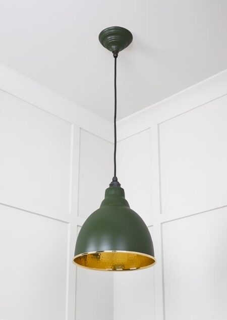 Hammered Brass Brindley Pendant in Heath | 49517H - Image 4