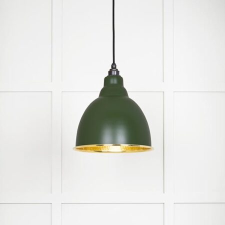 Hammered Brass Brindley Pendant in Heath | 49517H