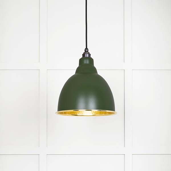 Hammered Brass Brindley Pendant in Heath | 49517H