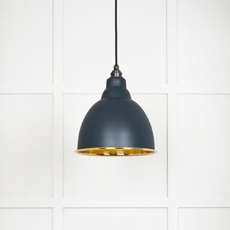 Hammered Brass Brindley Pendant in Soot | 49517SO - Image 2