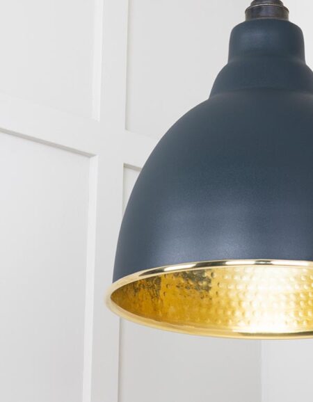Hammered Brass Brindley Pendant in Soot | 49517SO - Image 5
