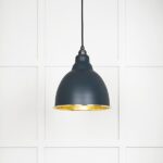 Hammered Brass Brindley Pendant in Soot | 49517SO