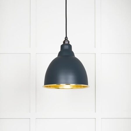 Hammered Brass Brindley Pendant in Soot | 49517SO