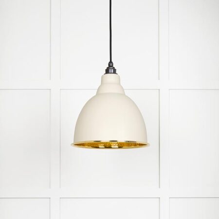 Hammered Brass Brindley Pendant in Teasel | 49517TE - Image 2