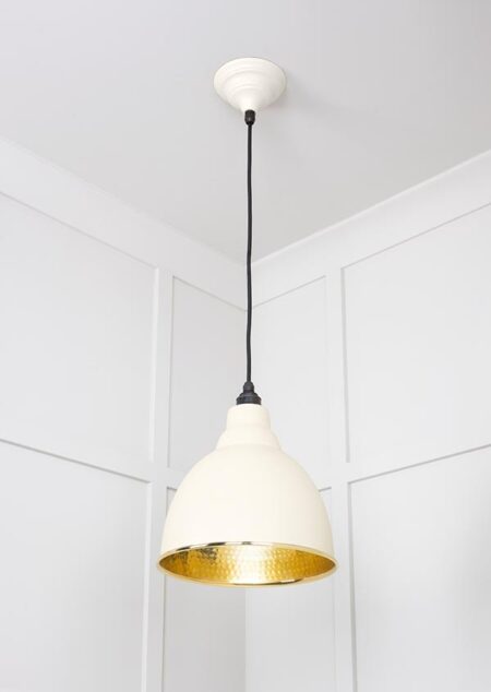 Hammered Brass Brindley Pendant in Teasel | 49517TE - Image 3