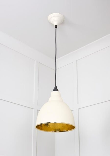 Hammered Brass Brindley Pendant in Teasel | 49517TE - Image 4