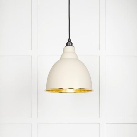 Hammered Brass Brindley Pendant in Teasel | 49517TE