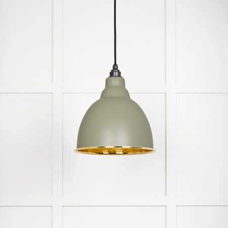Hammered Brass Brindley Pendant in Tump | 49517TU - Image 2