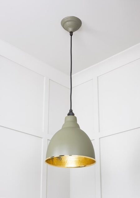Hammered Brass Brindley Pendant in Tump | 49517TU - Image 3