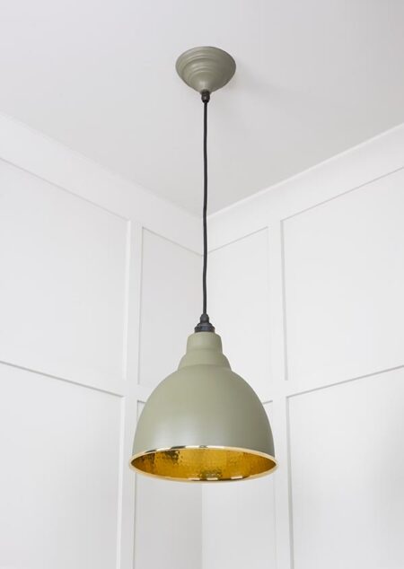 Hammered Brass Brindley Pendant in Tump | 49517TU - Image 4