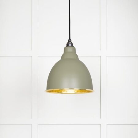 Hammered Brass Brindley Pendant in Tump | 49517TU