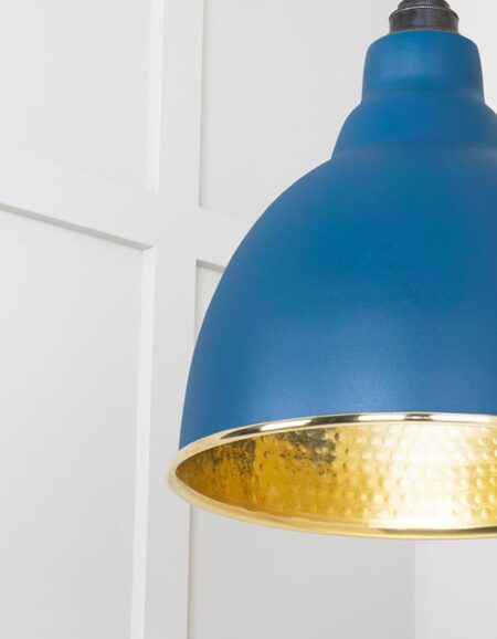 Hammered Brass Brindley Pendant in Upstream | 49517U - Image 5