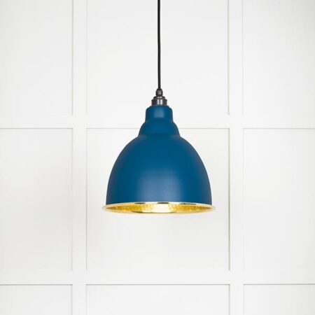 Hammered Brass Brindley Pendant in Upstream | 49517U