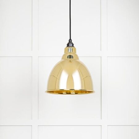 Hammered Brass Brindley Pendant | 49517 - Image 2