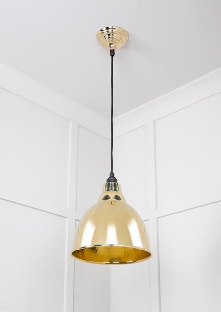 Hammered Brass Brindley Pendant | 49517 - Image 4