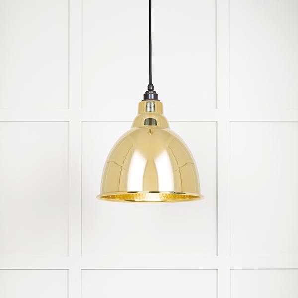 Hammered Brass Brindley Pendant | 49517