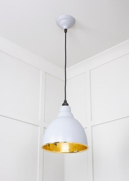 Smooth Brass Brindley Pendant in Birch | 49518BI - Image 3