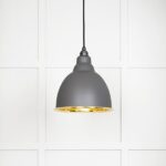 Smooth Brass Brindley Pendant in Bluff | 49518BL