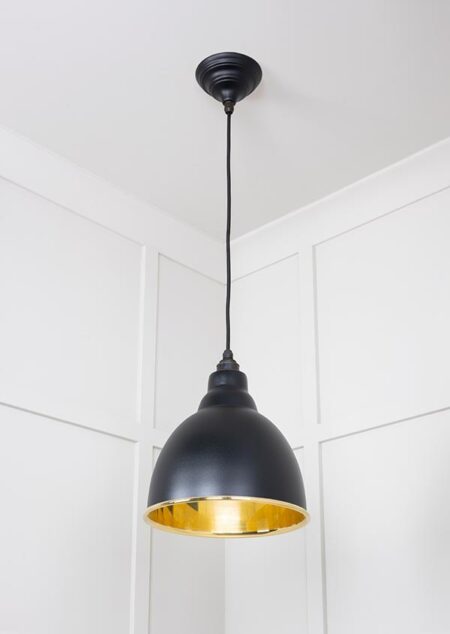 Smooth Brass Brindley Pendant in Elan Black | 49518EB - Image 3