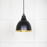 Smooth Brass Brindley Pendant in Elan Black | 49518EB