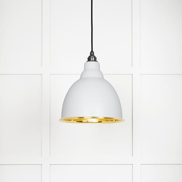 Smooth Brass Brindley Pendant in Flock | 49518F