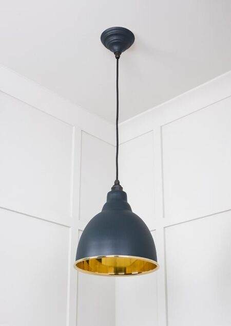 Smooth Brass Brindley Pendant in Soot | 49518SO - Image 4