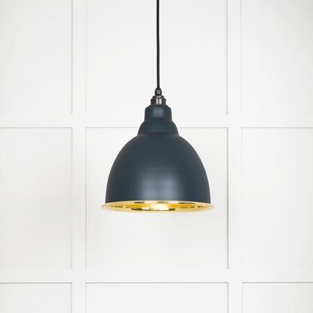 Smooth Brass Brindley Pendant in Soot | 49518SO