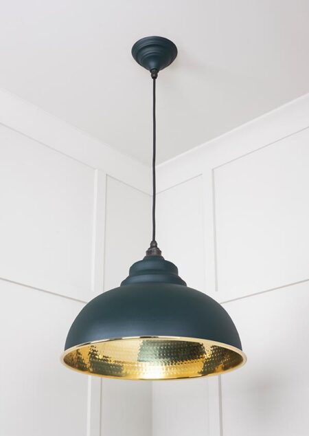 Hammered Brass Harborne Pendant in Dingle | 49521DI - Image 3