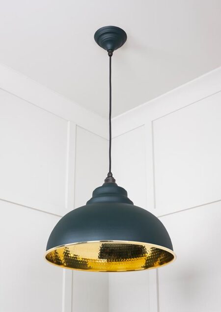Hammered Brass Harborne Pendant in Dingle | 49521DI - Image 4