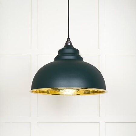 Hammered Brass Harborne Pendant in Dingle | 49521DI