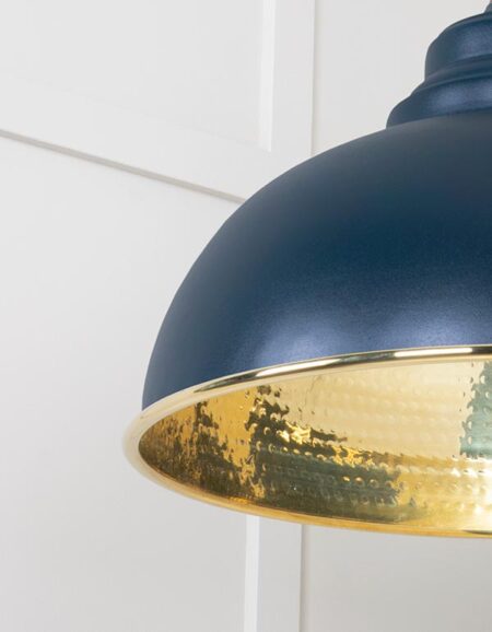 Hammered Brass Harborne Pendant in Dusk | 49521DU - Image 5