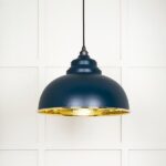 Hammered Brass Harborne Pendant in Dusk | 49521DU