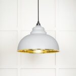 Hammered Brass Harborne Pendant in Flock | 49521F