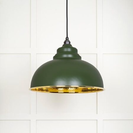 Hammered Brass Harborne Pendant in Heath | 49521H - Image 2