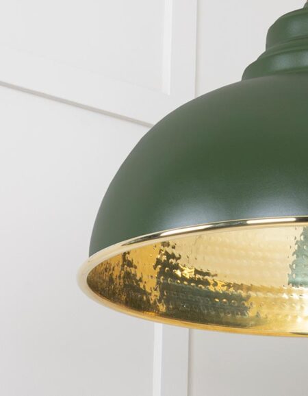 Hammered Brass Harborne Pendant in Heath | 49521H - Image 5