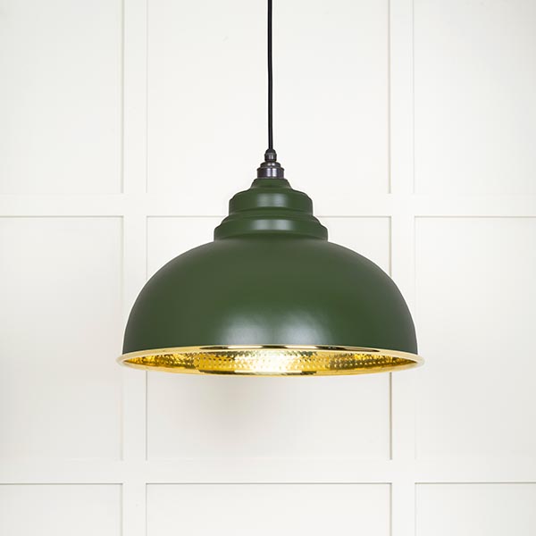 Hammered Brass Harborne Pendant in Heath | 49521H