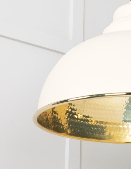Hammered Brass Harborne Pendant in Teasel | 49521TE - Image 5