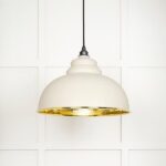 Hammered Brass Harborne Pendant in Teasel | 49521TE
