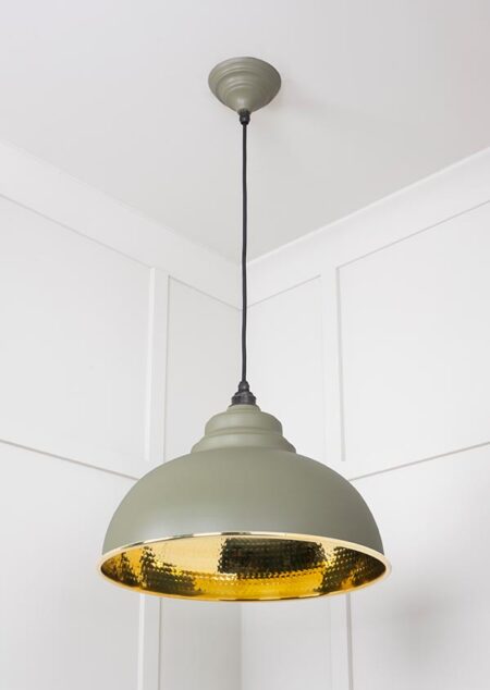 Hammered Brass Harborne Pendant in Tump | 49521TU - Image 4