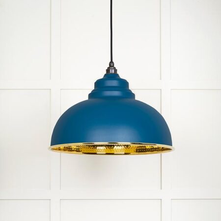 Hammered Brass Harborne Pendant in Upstream | 49521U - Image 2