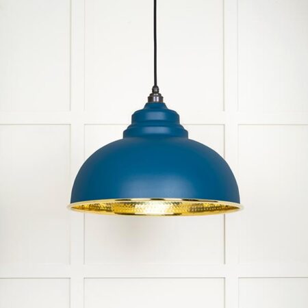 Hammered Brass Harborne Pendant in Upstream | 49521U